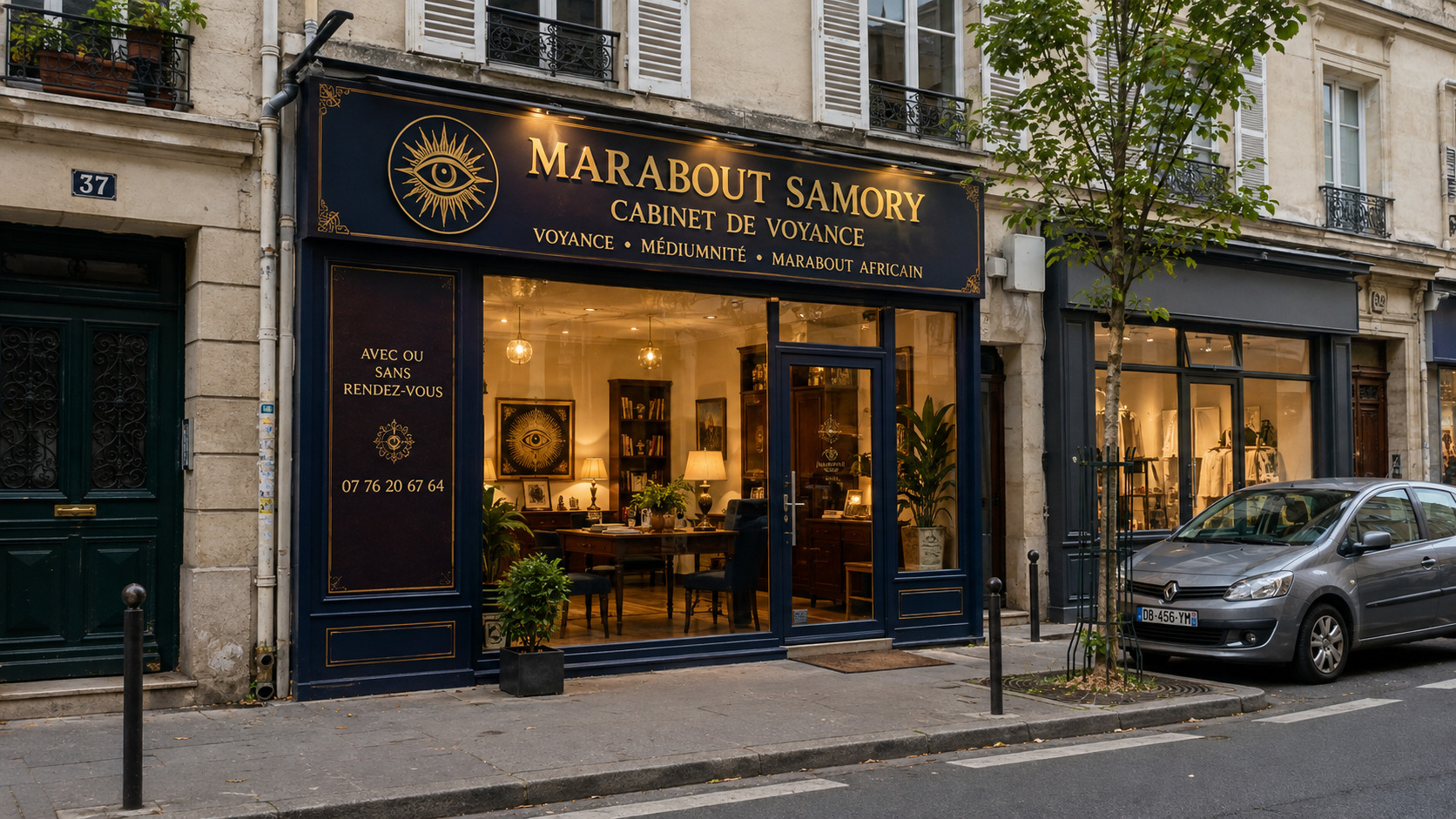 Cabinet de consultation de Marabout Samory à Paris